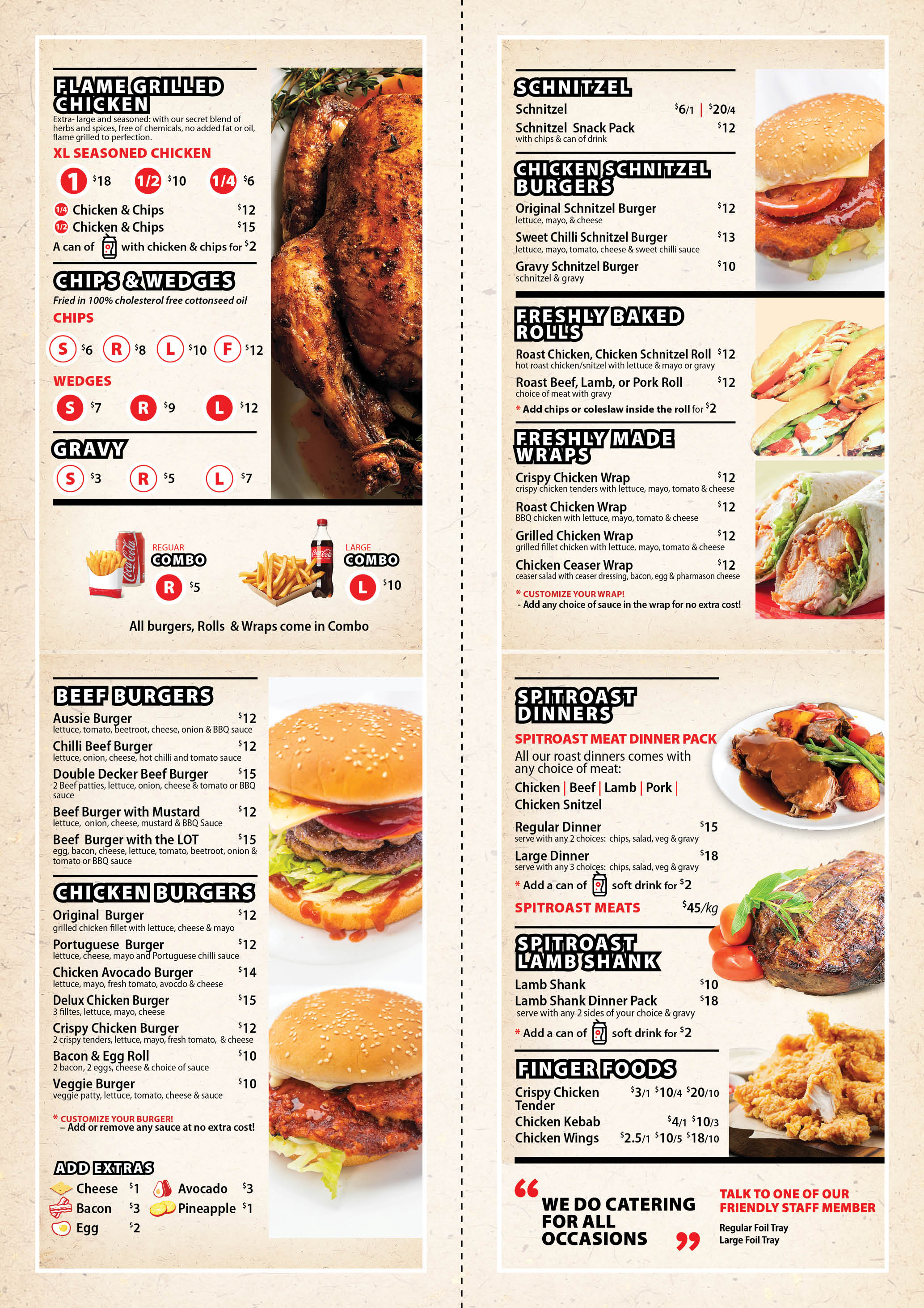 Spitroast Kurri Kurri takeawauy menu